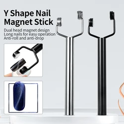Y-Shaped Nail Magnetic Stick Cat Eye Nail Art Tools UV Gel Polish Strong Effect Manicure Magnet Stick 3 In 1 Nail Art Magnet