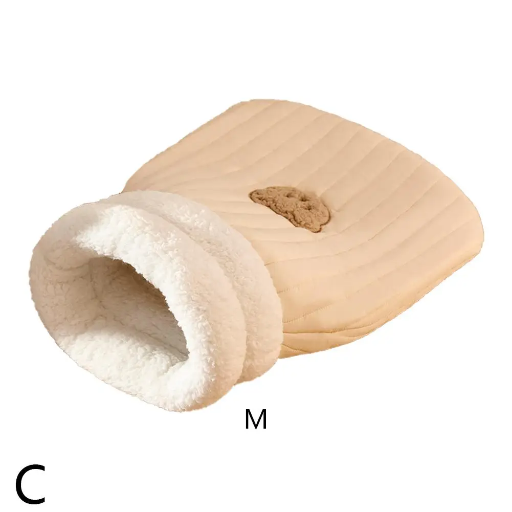 Winter Warm Sleeping Bag Soft Plush Bed Comfortable Pet Bed For S Small Dogs Kitten Accessories M4p5
