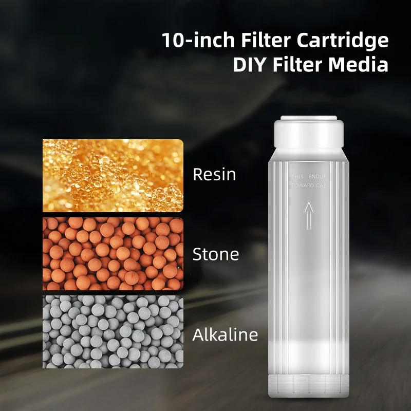 Water Filter Bottle 10 Inch Packing Shell DIY Filter Material Filling Transparent Empty Shell Water Purifier Accessorie