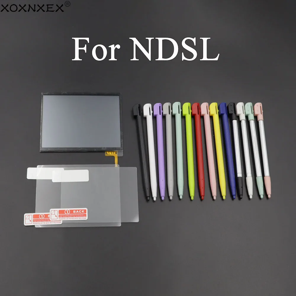1Set Touch Pen + Clear Protective Film Touch Screen Digitizer Repair Parts For NDSL Game Console Replacement Repair Accessories