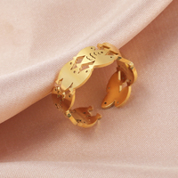 HIPEE Charming Cute Fish Opening Adjustable Rings Stainless Steel Rings For Women Jewelry Female Wedding Party Teen Gifts
