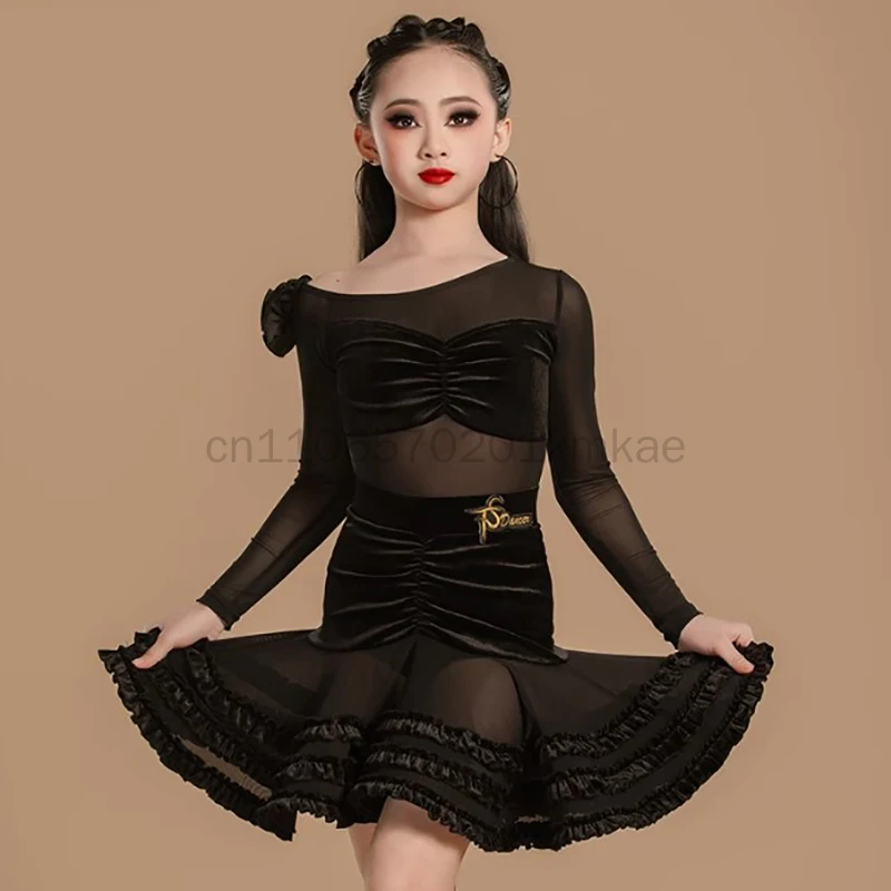 costume-da-ballo-latino-per-bambina-body-in-rete-di-velluto-e-gonne-grandi-altalena-tuta-da-allenamento-per-spettacoli-da-ballo-per-bambini