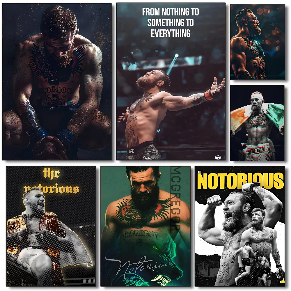 U-UFC boxer C-conor m-mcgregor Poster HD art sticky wall waterproof home living room bedroom bar aesthetic decoration