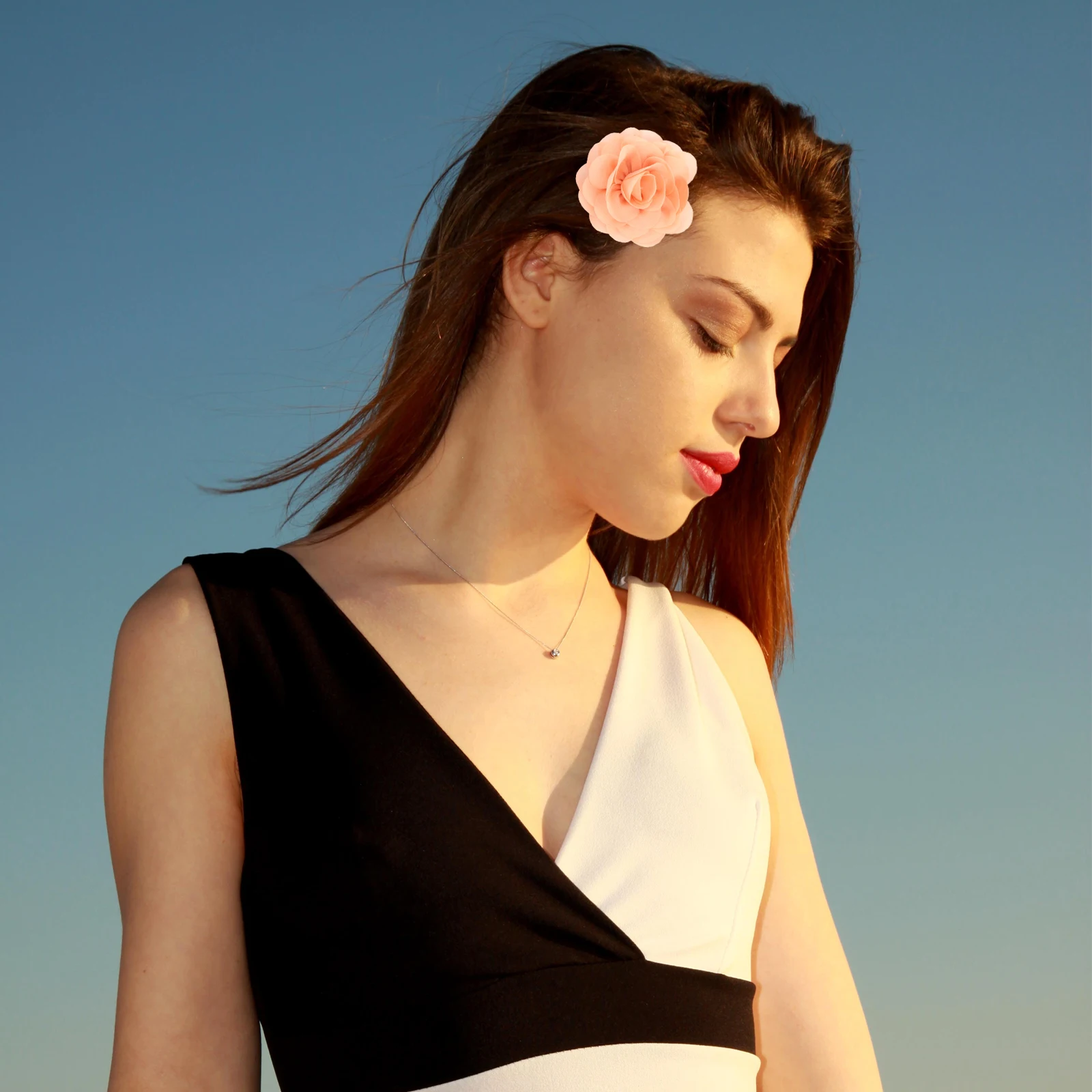 

20pcs 3D Rose Flower Hair Clips Chiffon Hairpin Set For Women Girls Beach Party Wedding Prom Headwear Decoration Rose Hair Clip