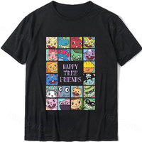 Happy Tree Friends Anime T-shirt Printed T-shirt Top Camisa Novelty Trend Outdoor Clothing Summer Casual Wear