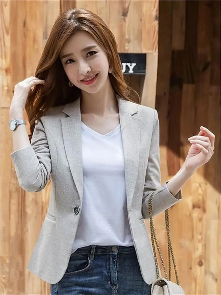 Slim Fit ort Sve Women's  Korean Sle Long Sve ort Length Faionable Spring Autumn Ladies' Jaet
