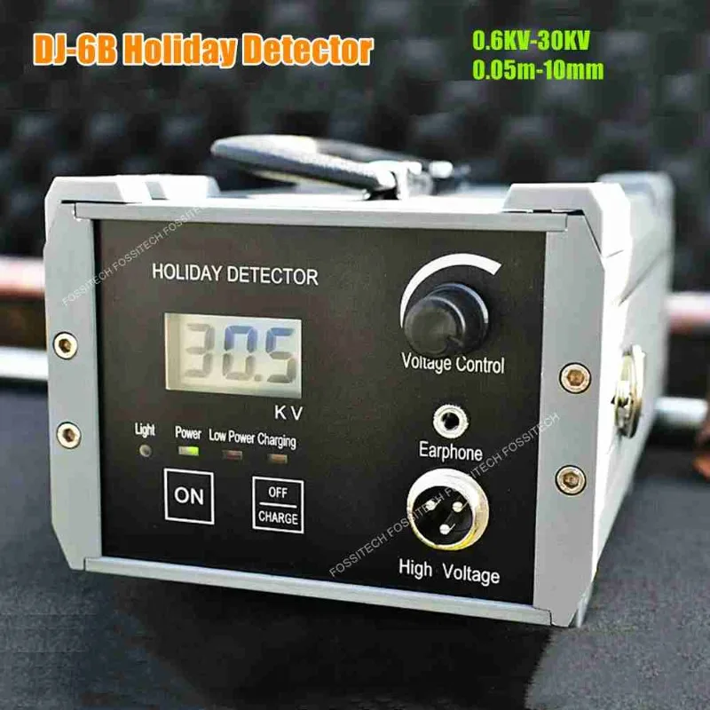 

DJ-6B Digital Holiday Detector 0.05~10mm 0.6KV-30KV High Voltage Spark Leakage Detector with Special Anti-corrosion Coating