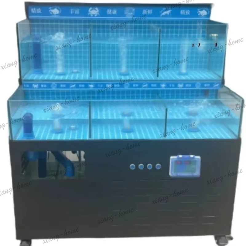 FG Mobile double-layer fish tank Commercial seafood   Shellfish  Seafood pool Refrigerator Integrated hotel seafood tank