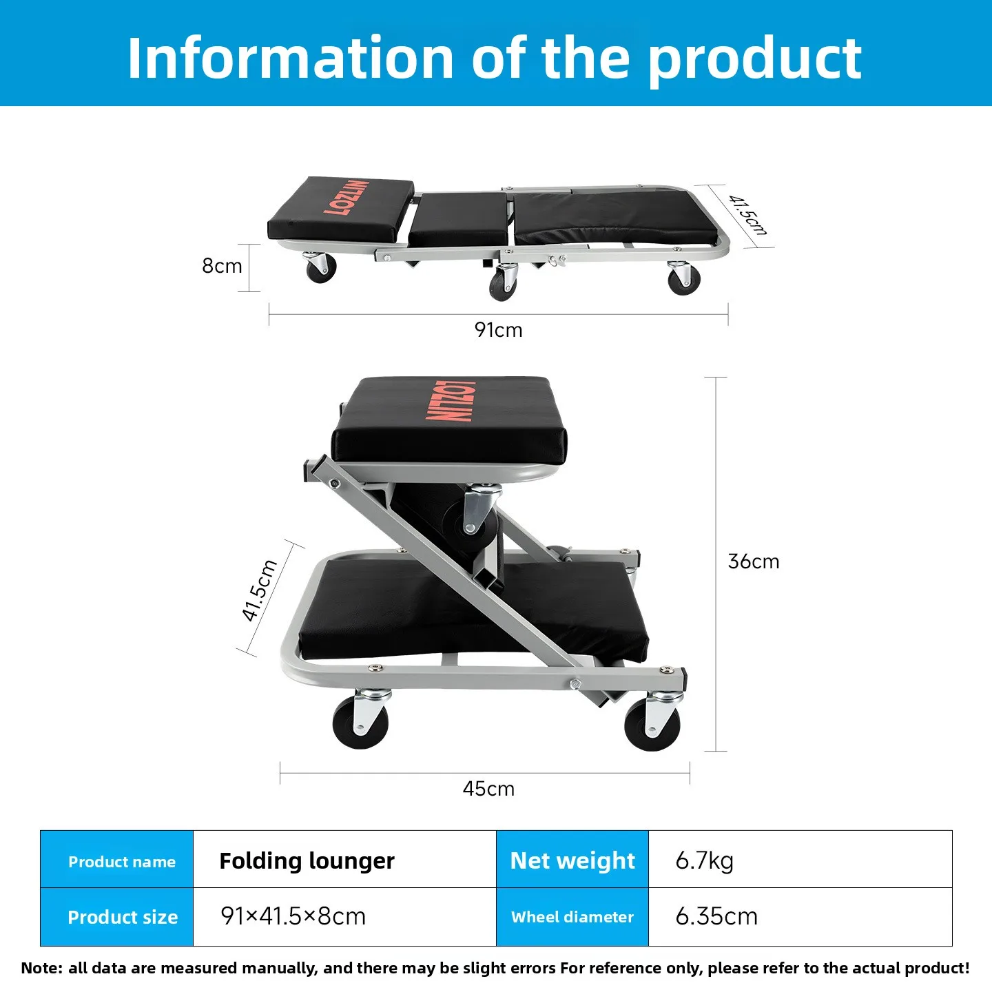 Multifunctional Thickened Repair Scooter Stool - Foldable Chair for Vehicle Chassis Maintenance  Repair Transportation Equipment