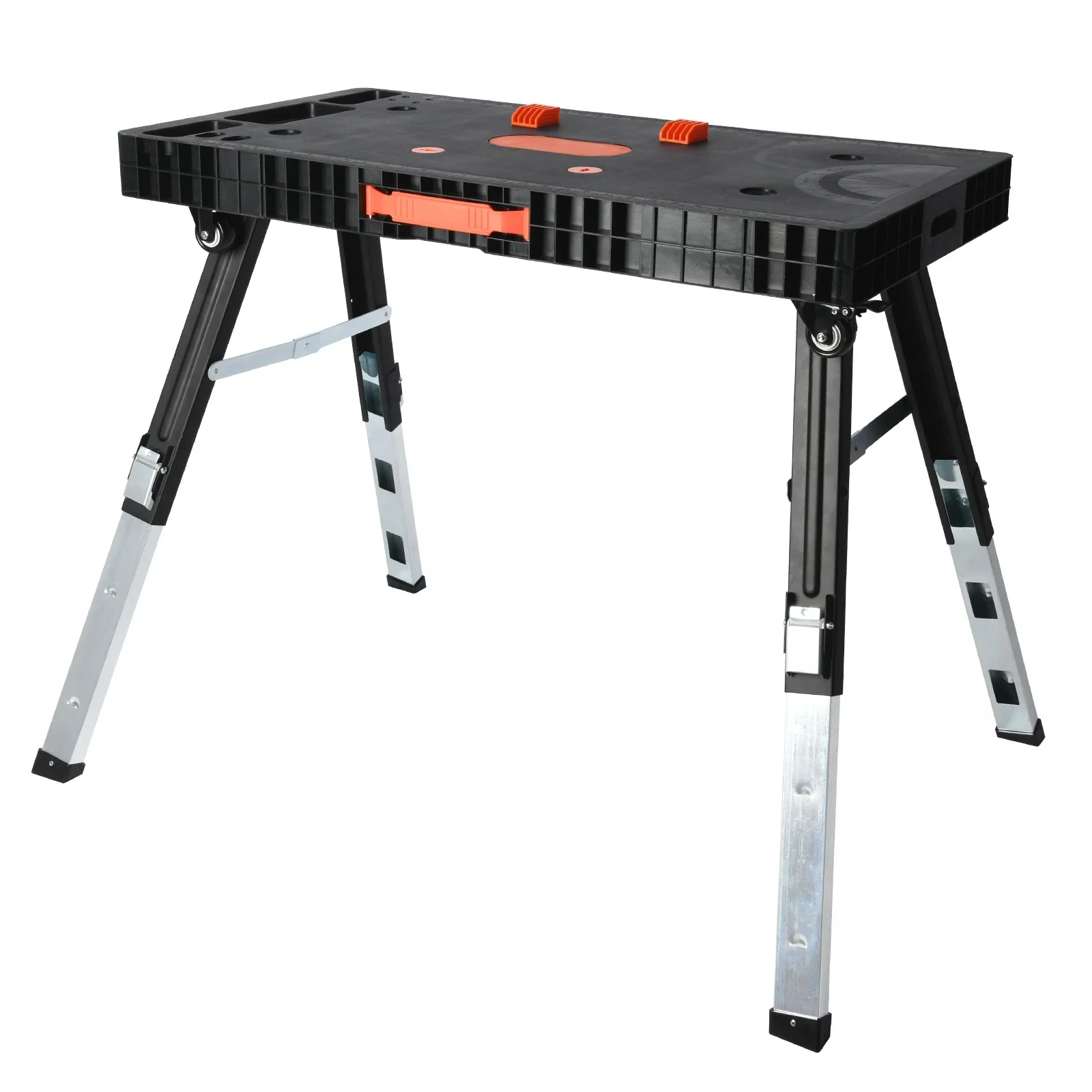 5 in 1 Portable Mobile Wood Work Table Folding Aluminum Work Bench