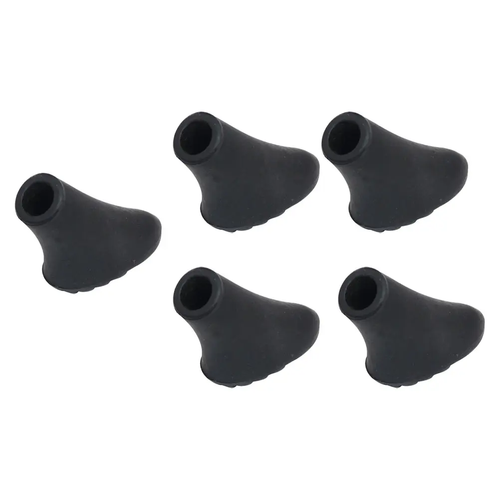 

5 pcs Trekking Pole Tips Hiking Accessories Walking Stick Rubber Protectors Thickened Durable For Rocks Hard Surfaces