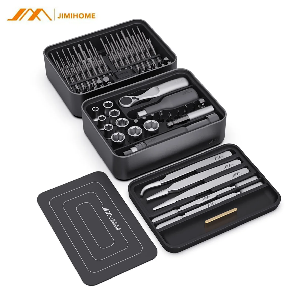 JIMI FM3 Screwdrivers Set 100 IN 1 S2 Magnetic Precision Replaceable Multi-purposed Tweezer Pry Bar Kit Screwdriver DIY Garden