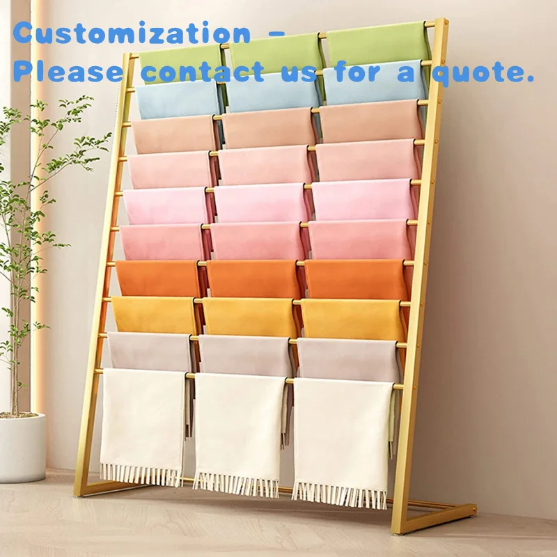 

custom.Kainice Metal Clothing Rack Retail Display Scarf Garment Hanging Fabric Pants Store Shelves