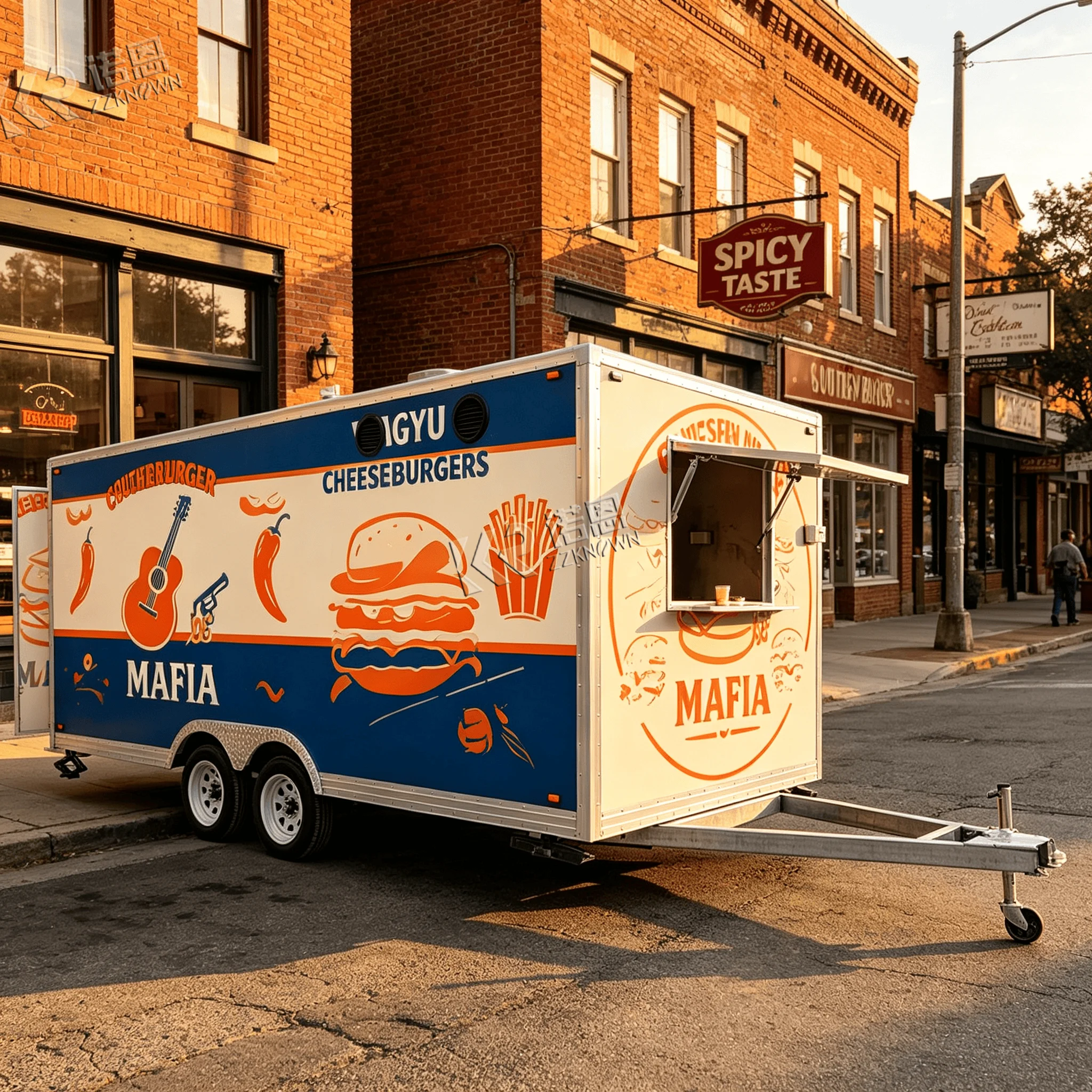 Large OEM Customized Towable Food Trailer With Full Kitchen for Outdoor Banquet Mass Feeding