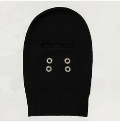 Owen Seak Mannen Brimless Pullover Gemaskerde Cap Gothic Herfst Casual Vrouwen High Street Luxe Designer Zwarte Hoed