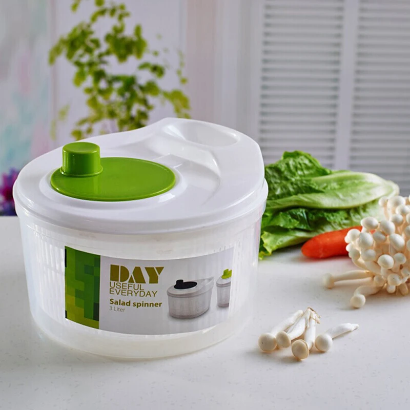 Salad Spinner Lettuce Greens Washer Dryer Drain Crisper Strainer For Washing Drying Leafy Vegetables Kitchen Accessories