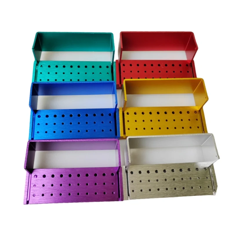 30 Holes Dental Diamond Burs Holder Autoclavable Sterilizer Case Burs High Speed Handpiece Burs Disinfection Box