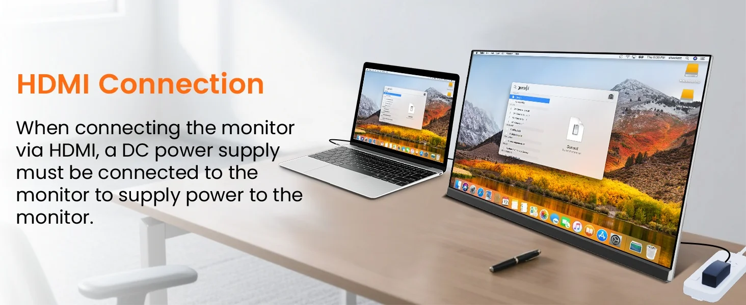UPERFECT 24 Zoll 120 Hz tragbarer Gaming-Monitor FHD 180 ° Einstellbares großes Laptop-Display, externer zweiter Bildschirm für PC-Telefon, Steamdeck – Detail 17
