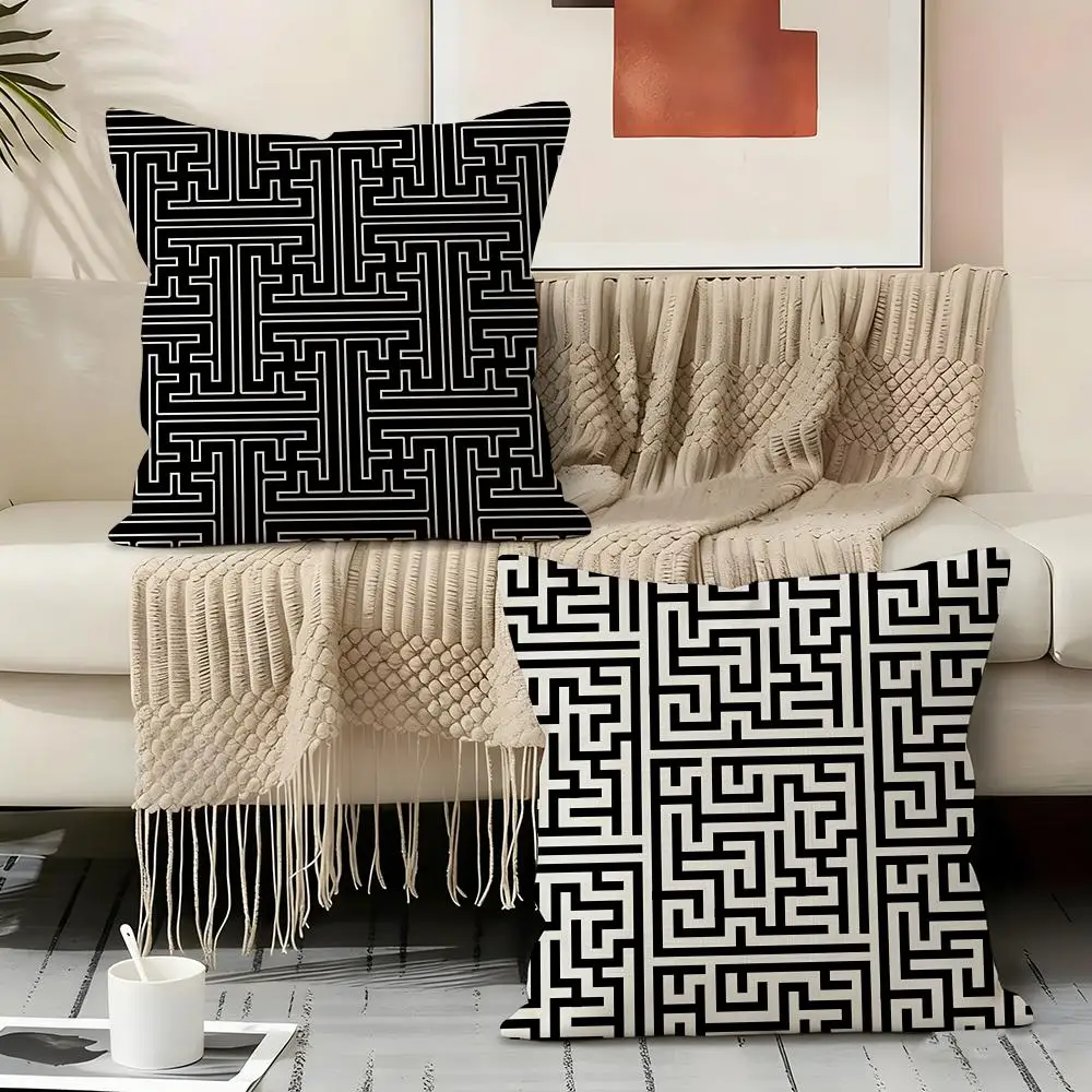 S-Sayagata Version 3 Pillow Case Linen Pillow Covers Cover For Couch Living Room Bench Patio Floor Linen Home Decor