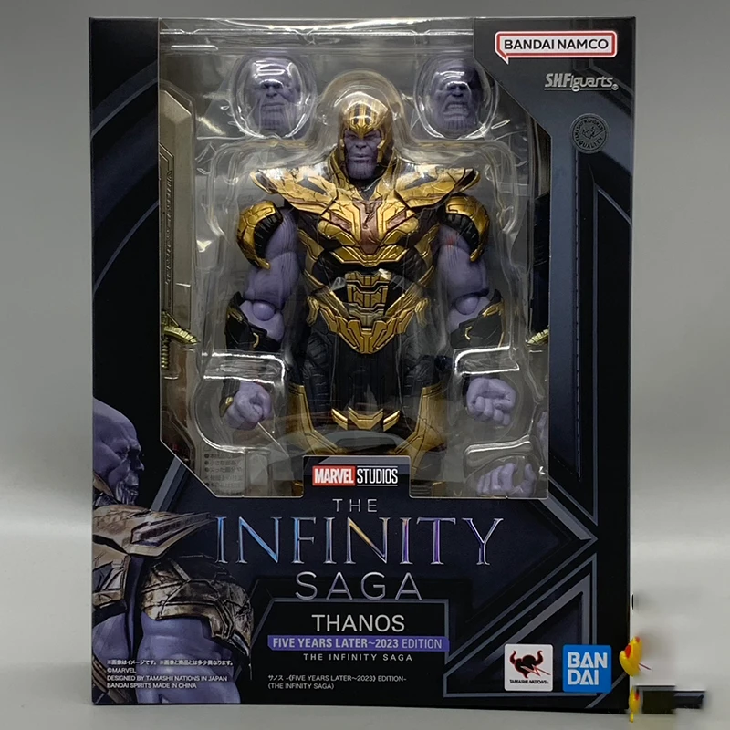 Original Bandai S.H.Figuarts Marvel Universe Thanos Endgame Rebirth Edition Infinity Legend Action Figure Collection Toy Gift