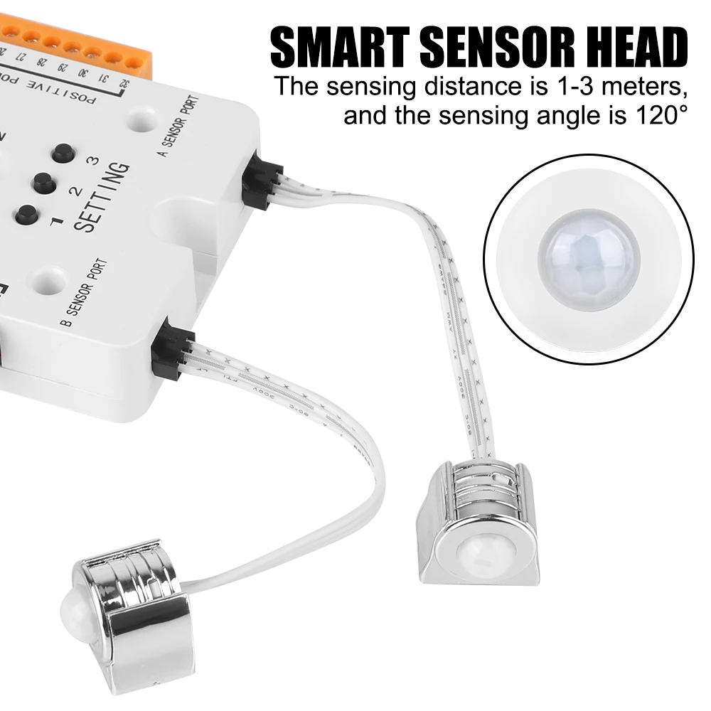 Luce notturna a scala DC12V/24V 32 canali prevengono la luce del sensore di movimento a LED per scale del Controller di cortocircuito