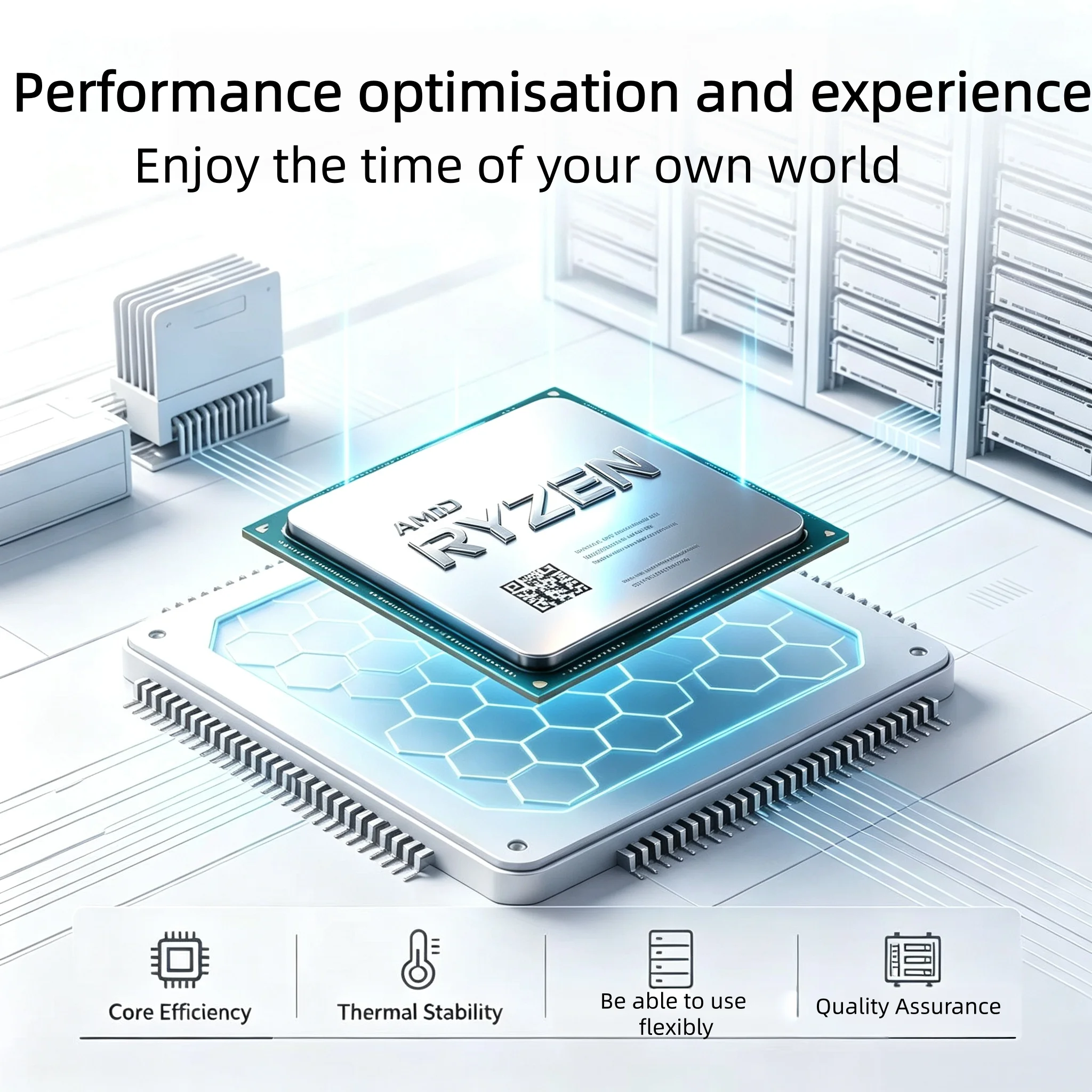 AMD Ryzen 7 4750G 8-Core 16-Thread 7NM 3.6Hz/4.4GHz L3=8MB 65W CPU Gaming Proce Socket AM4 DDR4 NEW No Cooler No Fan view 5
