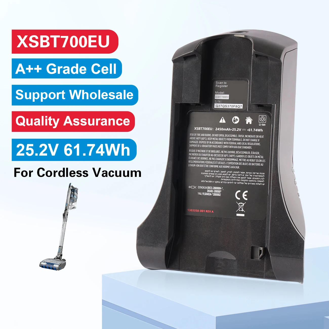 XSBT700 XSBT700EU Vacuum Cleaner Battery For Shark XSBT750 LZ201 LZ202UKTDB LZ251 LZ251UK LZ252UK LZ462H LZ482H LZ483H XSBT75