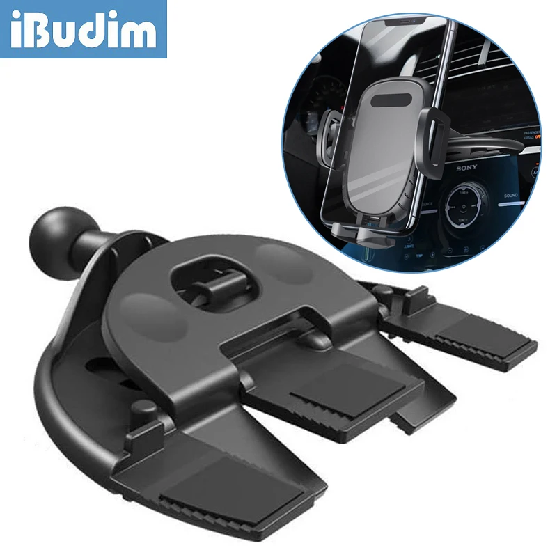 iBudim Car CD Slot Clip 17mm Ball Head Car CD Slot Phone Holder Base for Mobile Phone Holder Mount Car GPS Bracket Accessories