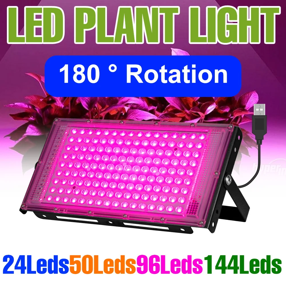 

LED Grow Light Full Spectrum Plant Lamp USB Indoor Succulent Cultivation Lamps Greenhouse Tent Flowers Potted Fill Lighting