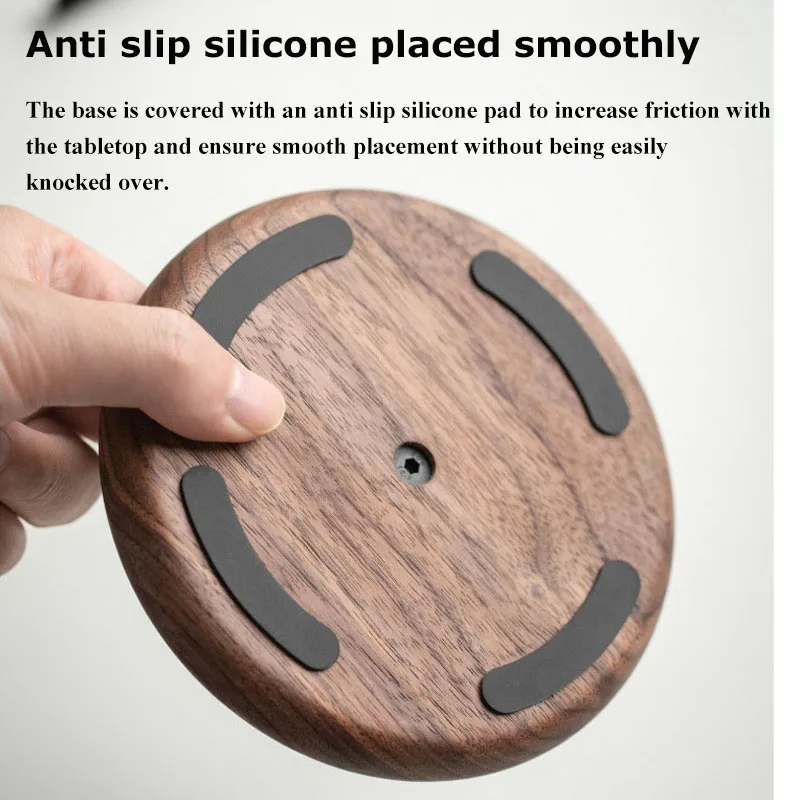 Изогнутая подставка для наушников из орехового дерева + держатель для игровой гарнитуры из алюминиевого сплава, настольная полка для дисплея с утолщенным противоскользящим основанием