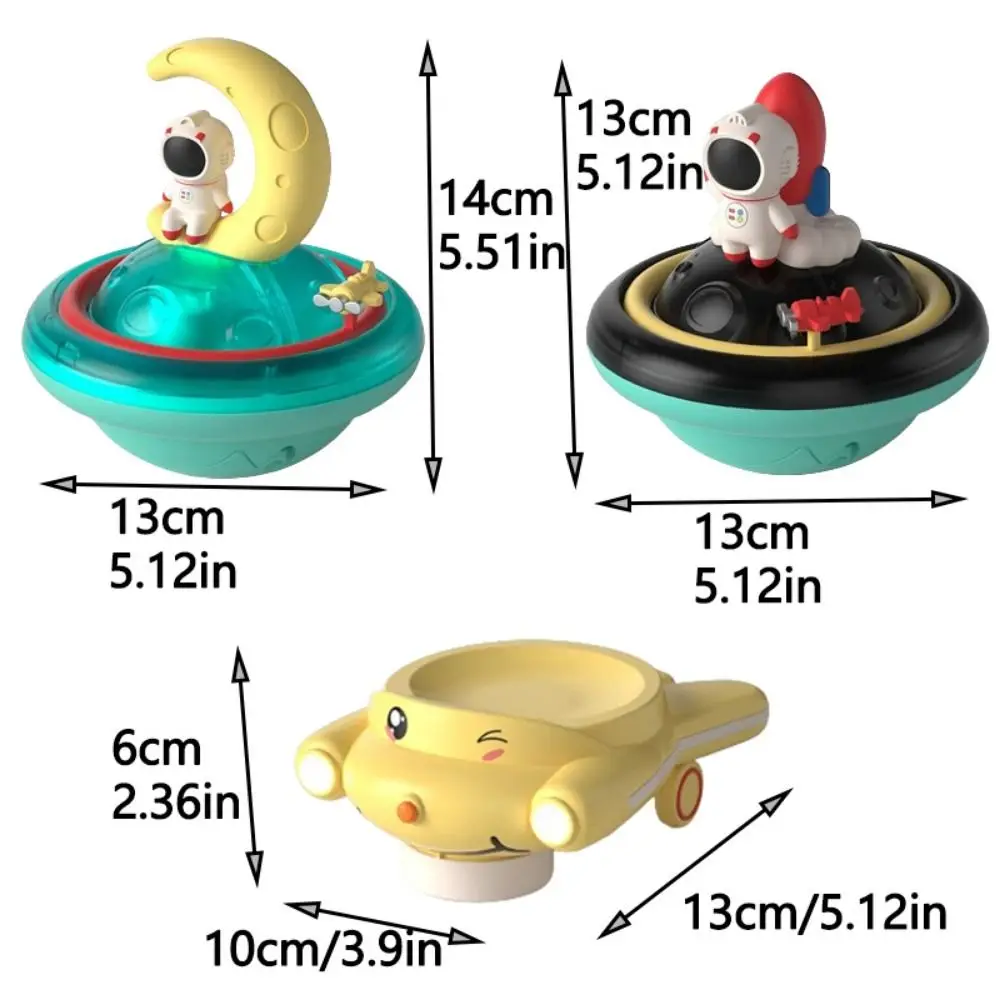 Rotazione giocattoli da bagno per bambini automatico LED Moon Spray Water Bath Toy educazione precoce suono e luce Space Water Jet Squirt Toys