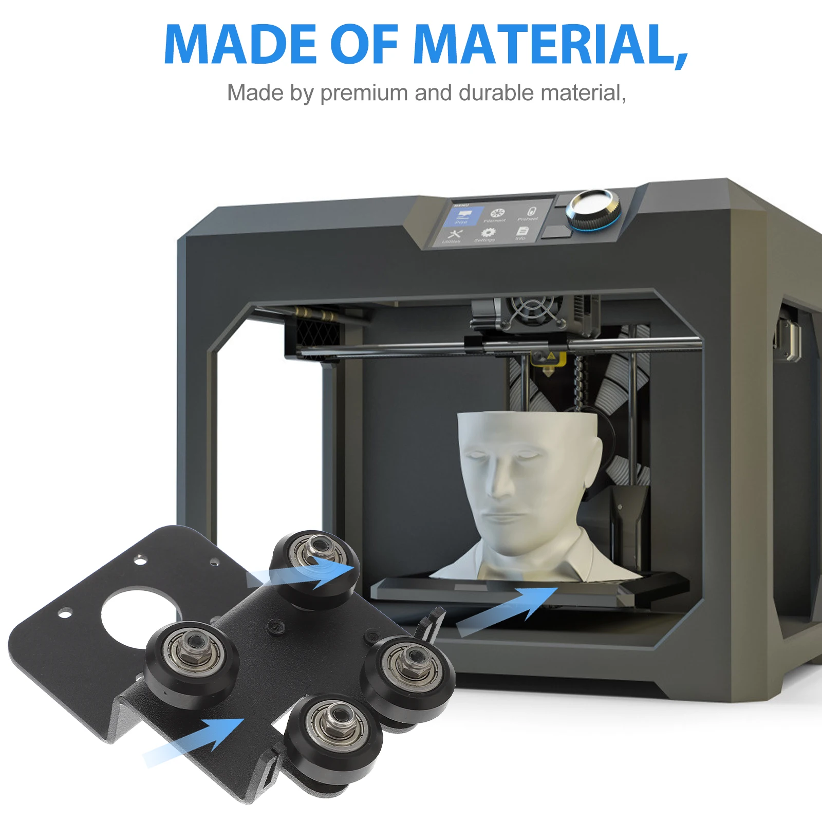

3D Printer Extruder Head Metal Extrusion Improved Version for Printing Sturdy Professional Accessories