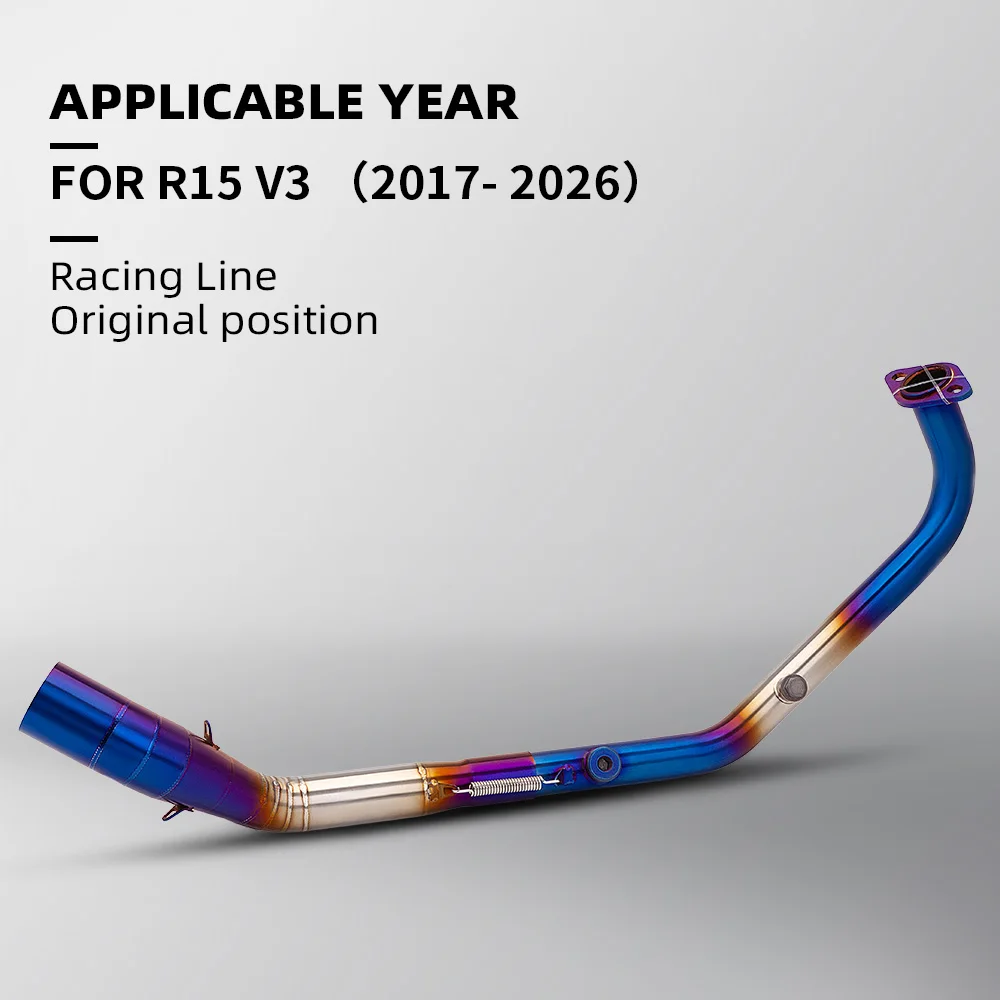 For R15 V3 2017-2026 Motorcycle Exhaust System Stainless Steel Exhaust Header Pipe