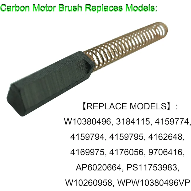 AT28-10 قطعة W10380496 فرشاة محرك الكربون استبدال لورلبول كيتشن ايد خلاط حامل W10260958 AP5178083 PS3495098