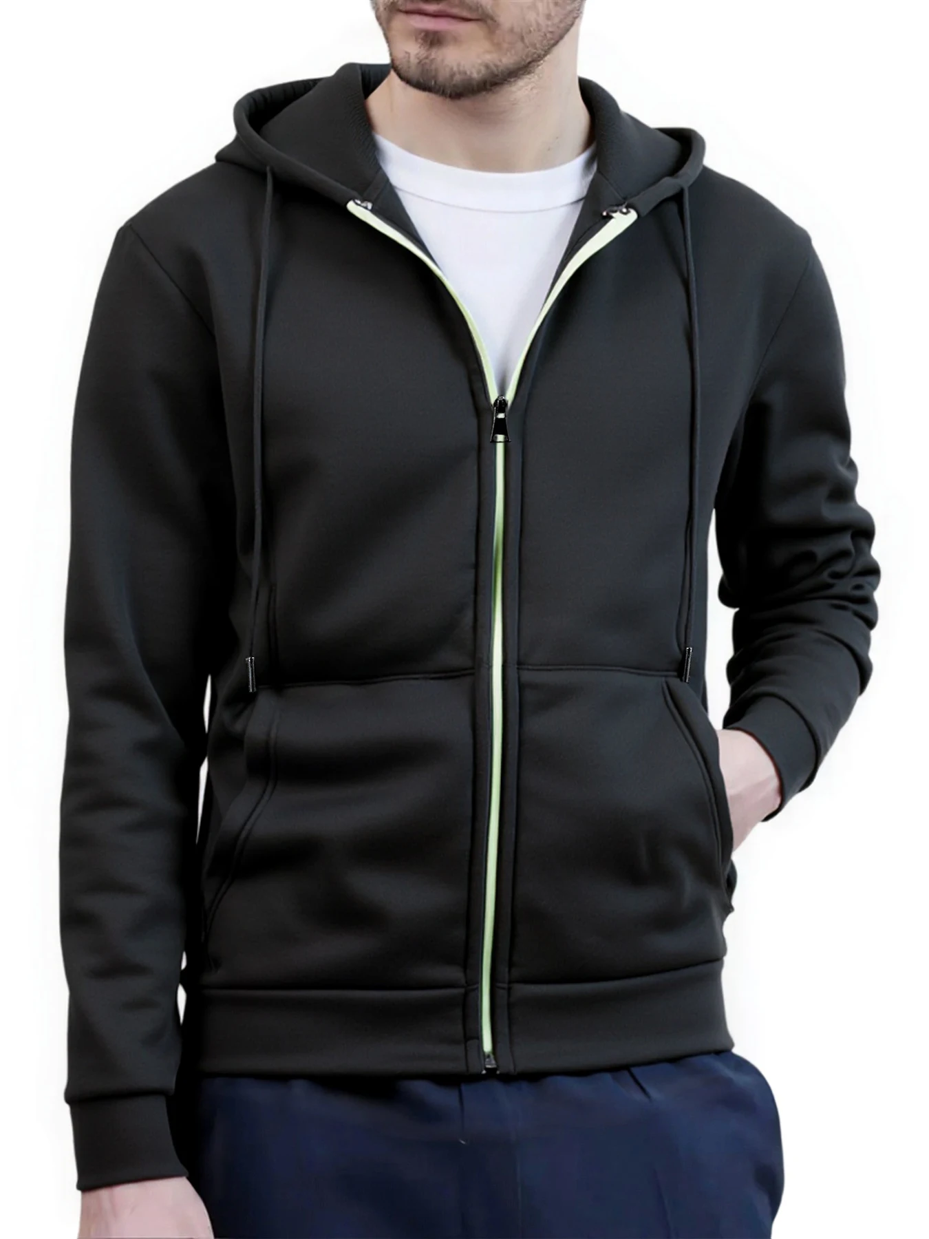 الرجال هوديي بلون الأساسية مقنعين سترة سترة البلوز الخريف والشتاء عارضة الرجال الشارع الشهير رياضية الذكور S-XXL