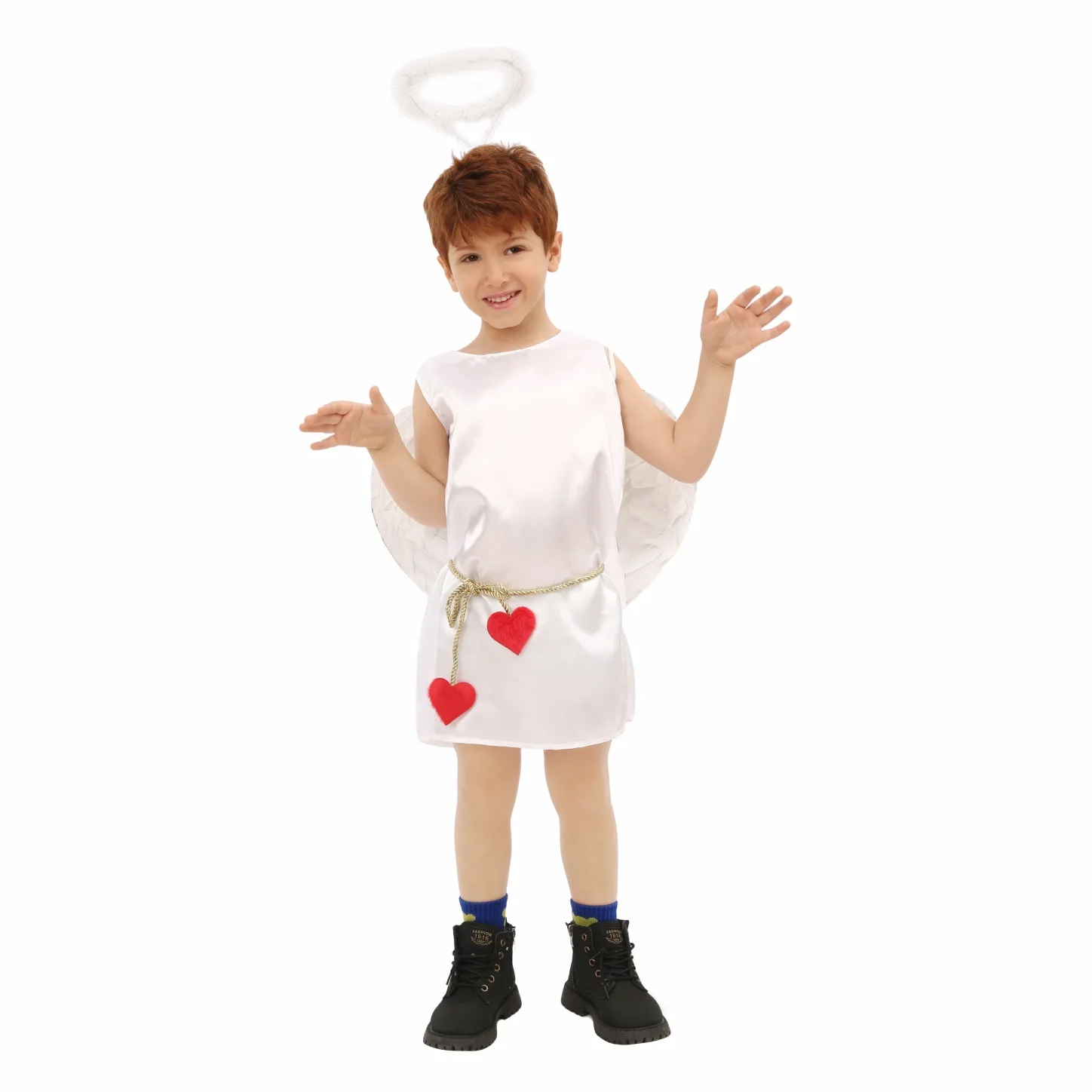 Kids Valentine Cupid Angel School Party Stage Show Performance Roles Play Outfit Children Boys Girls Halloween Cosplay Costumes