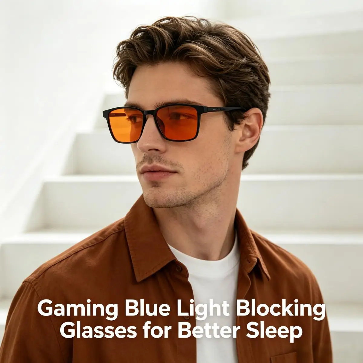 Light Blocking Glasses Orange Lens Blue and Green Blocking Glasses Disruptive Eliminate Eye Strain S69