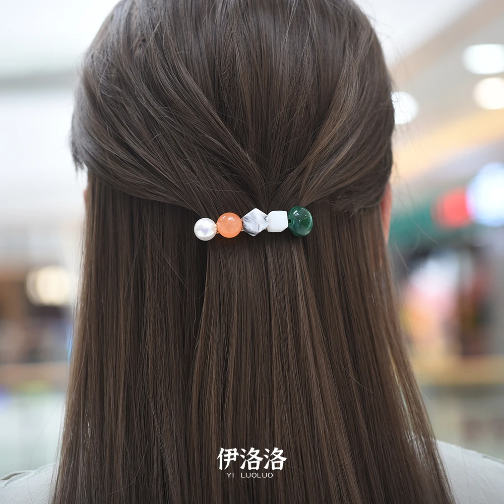 Fashion women headwear cute hair clips for girls small hair barrettes beads vintage hair accessories for women