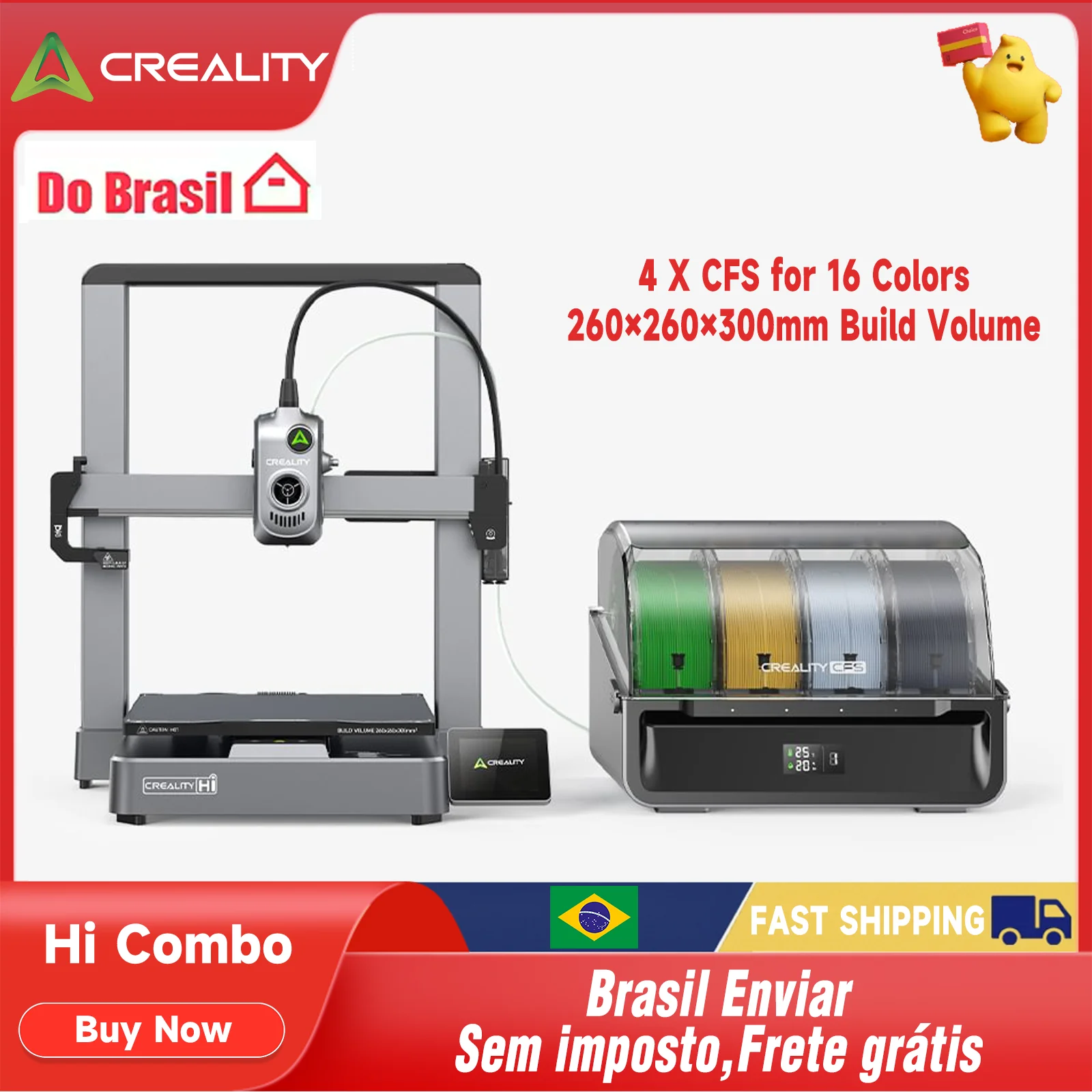 Creality Hi コンボ 3D プリンタ マルチカラー 3D 印刷 500mm/S RFID