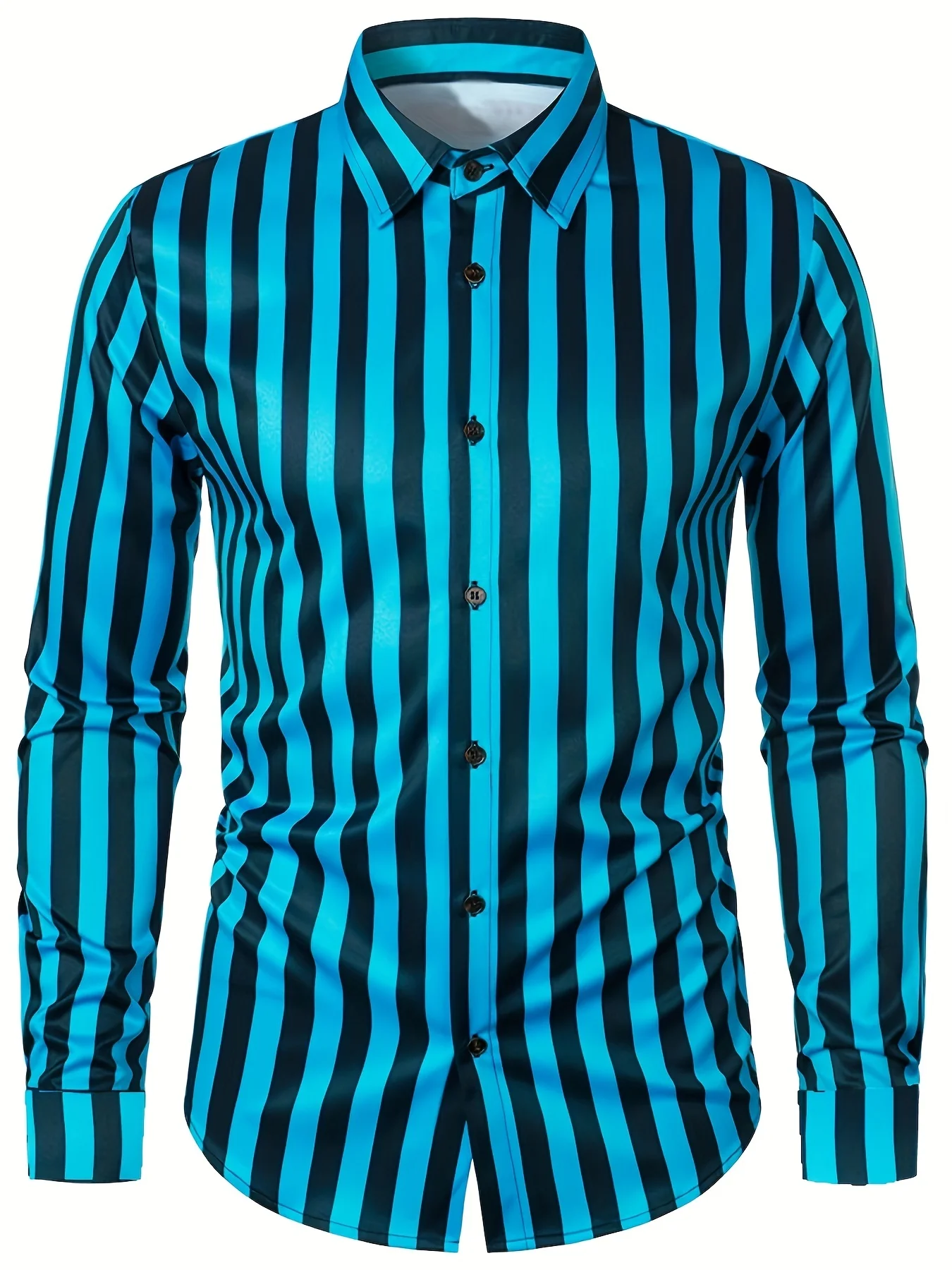 

Мужская красивая полосатая рубашка, рубашка с длинным рукавом, повседневная облегающая уличная одежда, стильная рубашка, удобная верхняя блузка для мужчин