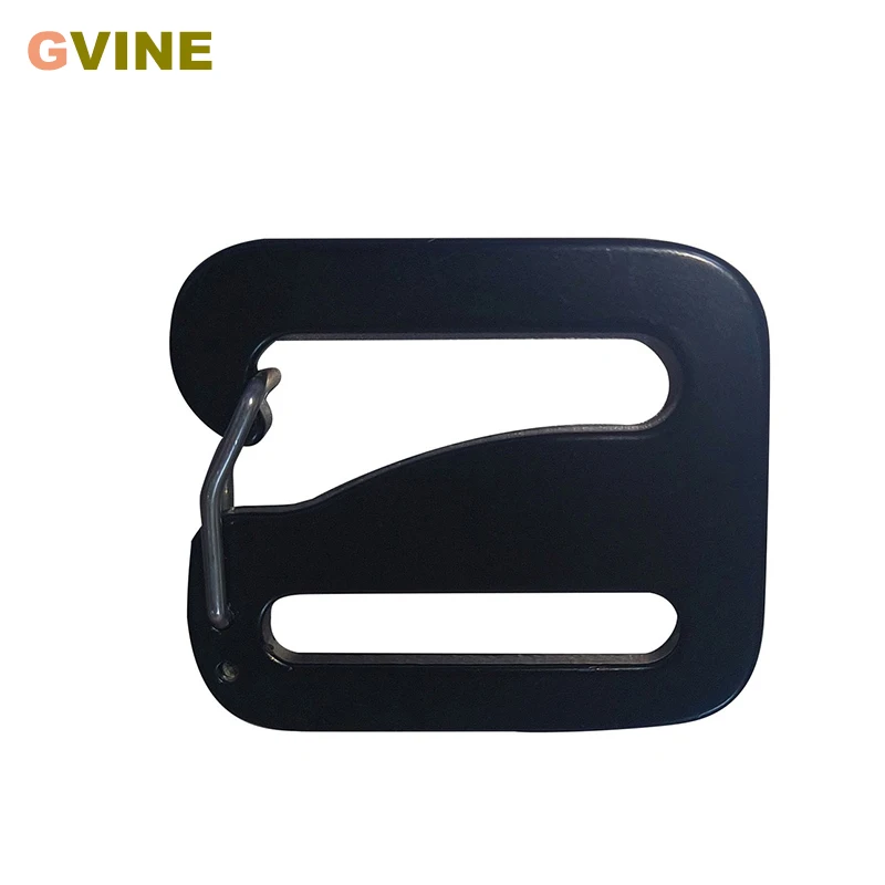 Aluminum G Hooks Black Gatekeeper Lock Buckle Outdoor Bags Backpack Strap Adjuster Metal Spring G Buckle for Webbing 25mm