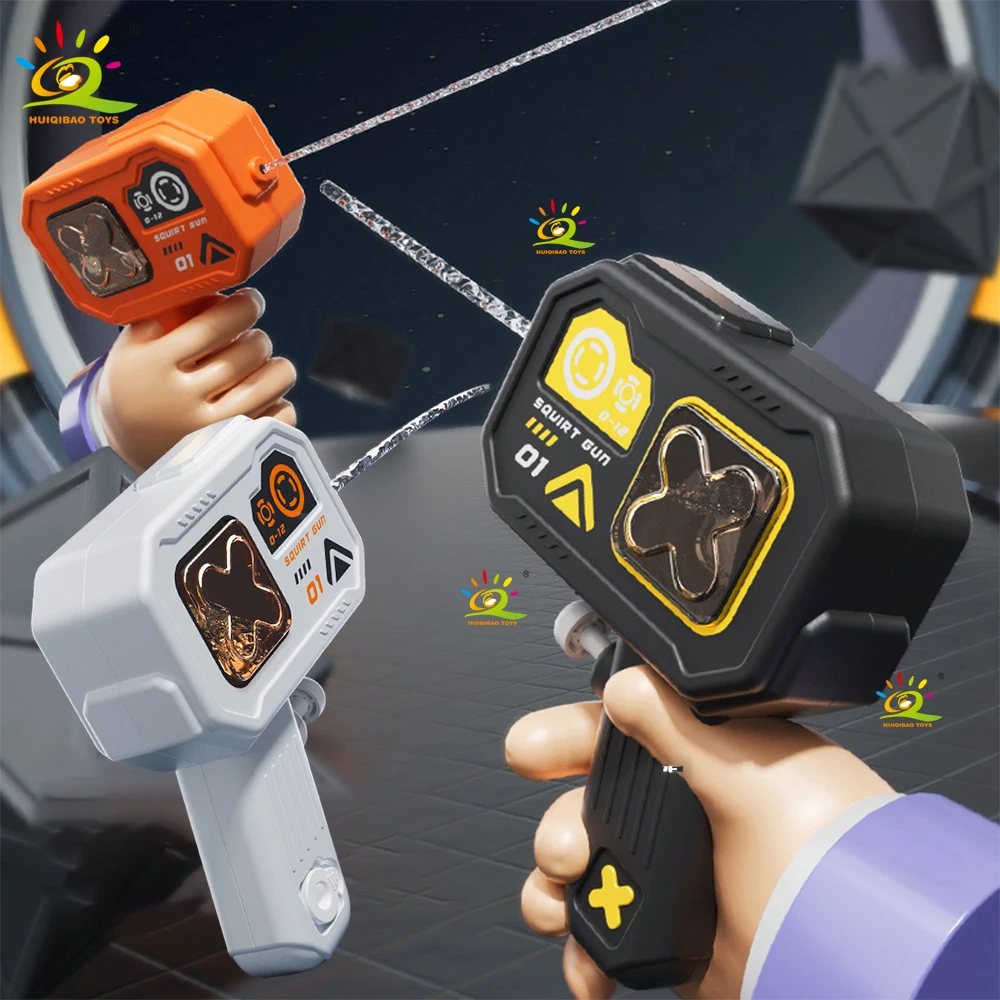HUIQIBAO Juguetes de dibujos animados, pistolas de agua cyberpunk, formas creativas, juguetes acuáticos, fiesta en la playa al aire libre de verano, juguetes para batalla de agua