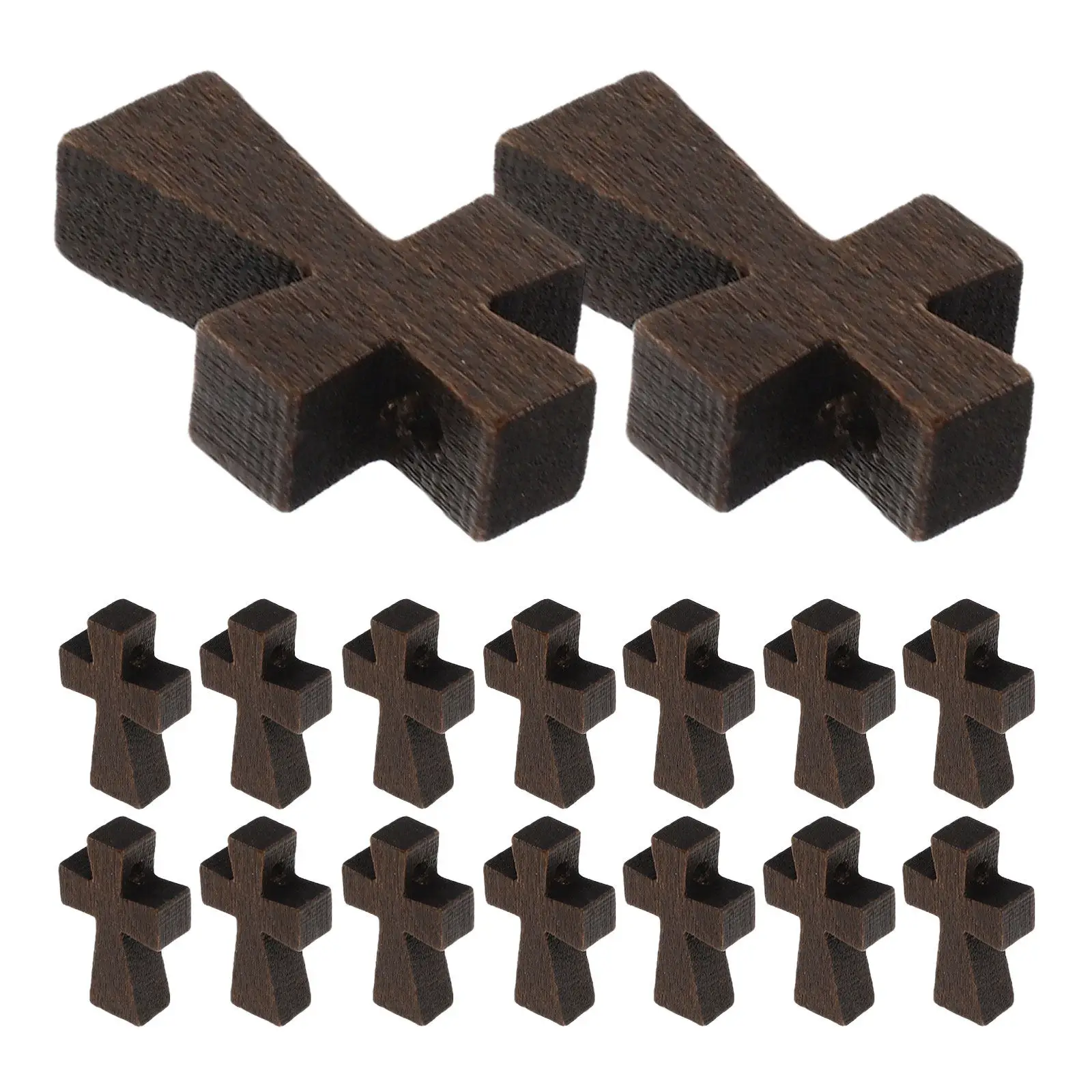 

100 шт. деревянных подвесок-крестиков, маленькие миниатюрные натуральные деревянные шармы для изготовления украшений своими руками, фурнитура для браслетов, ожерелий, брелоков