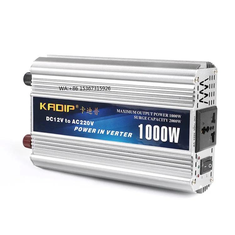

1000W Car Power Inverter Intelligent DC AC Converter 220V/12V/24V Dual Output 50/60Hz 30A Current Home