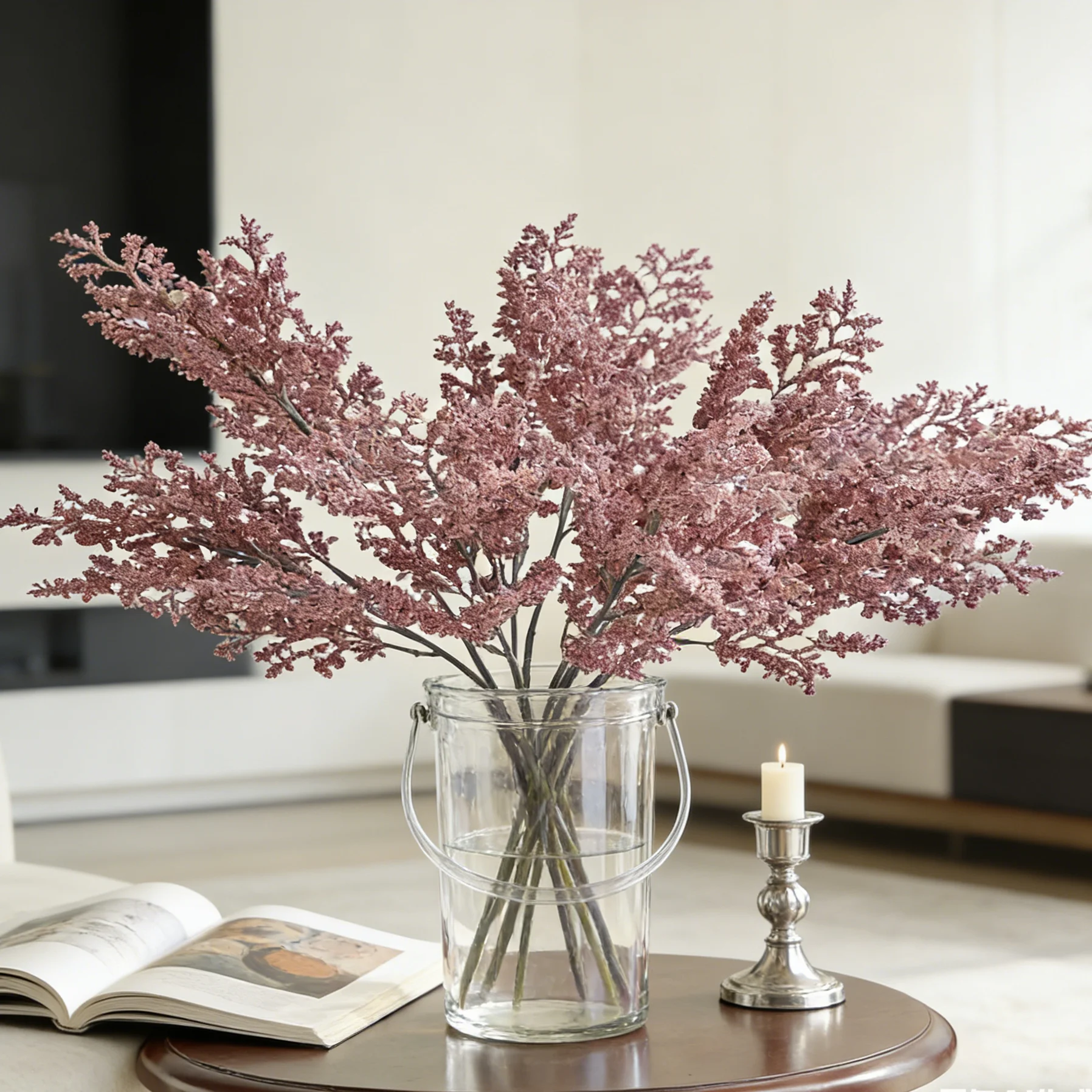 Seiden-Kunstpflanzen Gras Valentinstag Hochzeit Heim Zimmer Tisch Vase Deko Kranz Brautstrauß Outdoor Garten DIY Geschenke – Detail 6