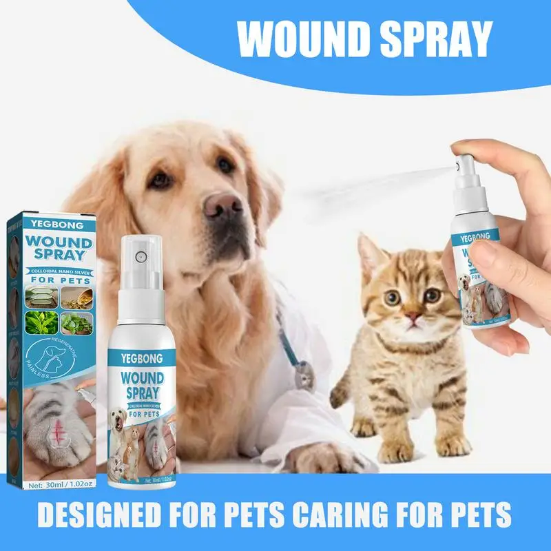 

30ml Cat Dog Skin Healthy Care Spray Pets Anti-Itch Spray Pet Wound Spray Skin Care Treat Products For Itchy And Sensitive Skin