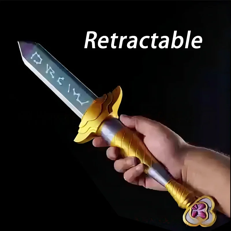 سيف تلسكوبي Kpop Rumi مع رمز رون الصيادين السيف دعائم تنكرية خاصة للعب الأدوار في مجموعة صيد الساحرة #4