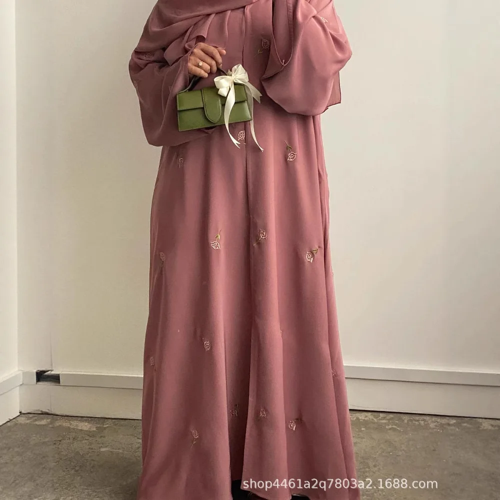 Femmes musulmanes Robe costume Eid Abaya robes fête longue Robe Jalabiya foulard 2 pièces ensembles broderie caftan marocain robes