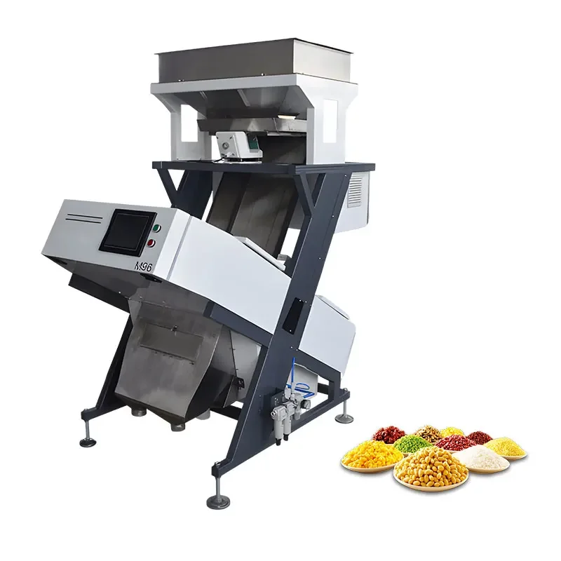 Automatic Grain Color Sorting Machine, High Precision Rice Wheat Bean Seed Grading Separator Machine