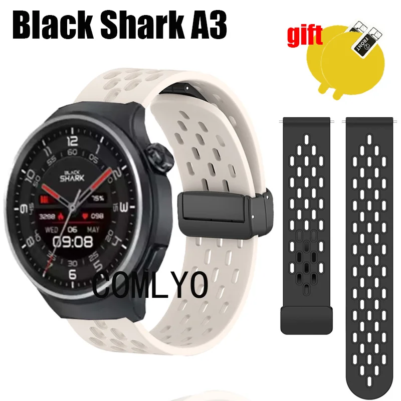 For Black Shark A3 Smart Watch Strap Wristband Silicone Sports Soft Women Men Band Screen protector Film